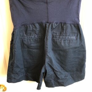 Dark denim maternity shorts